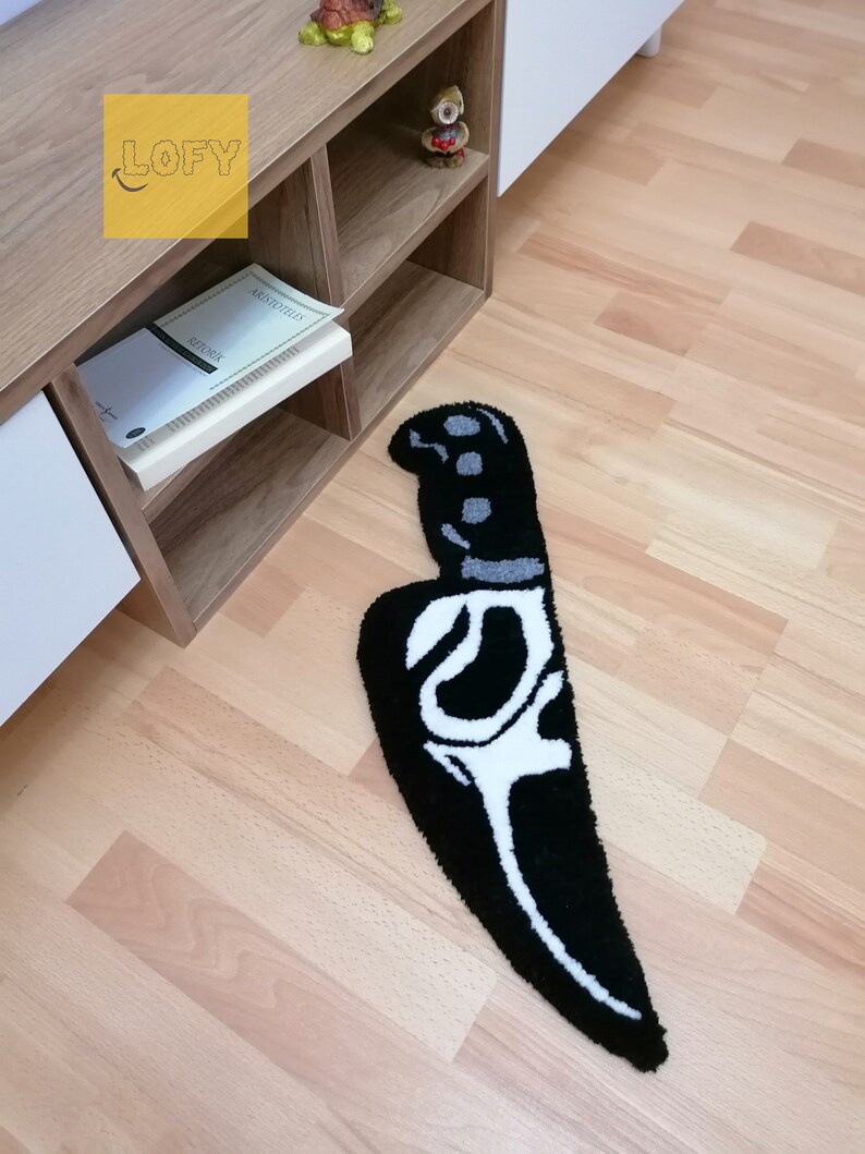 Scream Knife Rug Ghost Face Scary Tufted Horror Movie Etsy