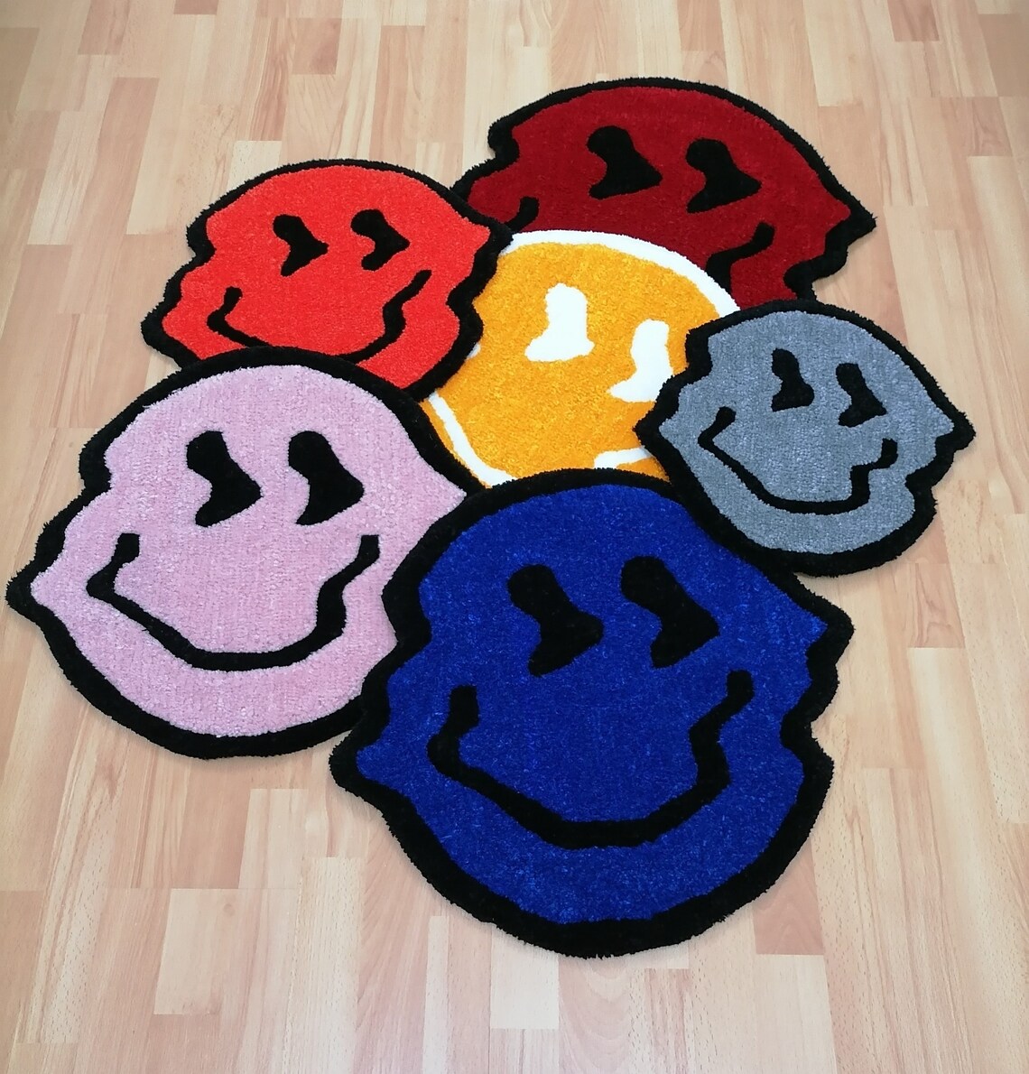 Smiley Face Rug Custom Tufted Rugs for Bedroom Aesthetic Etsy Canada