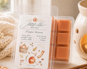 Fall Wax Melts for Warmers | Pumpkin Chai & Vanilla Soy Wax Melts | Cozy Autumn Home Fragrance