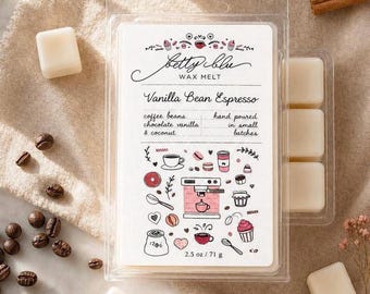 Vanilla Espresso Bean Wax Melts | Vanilla Latte Scent | Soy Wax Melts | Wax Melts for Warmer