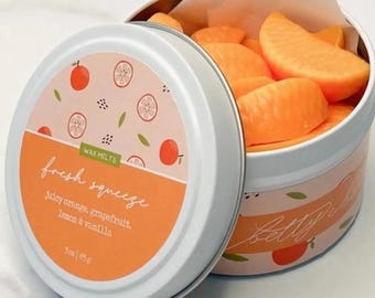 Citrus Wax Melts | Orange Wax Melts | Fresh Orange Scent | Soy Blend Wax Melts | Clean Home Fragrance