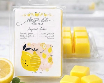 Sugared Lemon Wax Melts | Sweet Citrus Soy Blend Scent for Wax Warmers