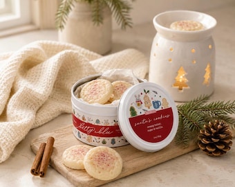 Christmas Cookie Wax Melts for Warmer | Santa’s Vanilla Sugar Cookies | Soy Blend Wax Melts | Holiday Gift Tin