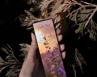 JW bookmark - English - 2025 Year Text - Psalm 96:8 - JW Gifts - Purple Lavender Flowers - Digital Download - PDF