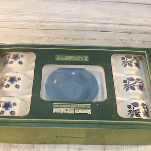 Retro Staffordshire Pottery 12 Piece Tea Set 1960s 1970s Boxed