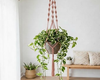 Macrame Plant Hanger, Indoor Planter, Hanging Plant Pot