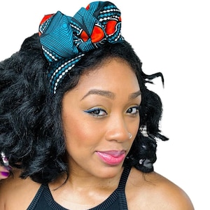 Extra Long Wide Wire Wrap Ankara Print Headband, Wired Headband, African Fabric Head Wrap, Headband for Women, Boho Accessories, Turban