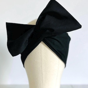 Extra Wide Adjustable Wire Headband, Black Wired Head Wrap, Turban, Fall Fashion Hair Accessories for Women