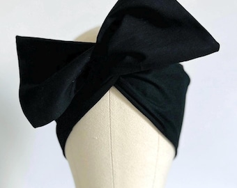 Fascia per capelli extra larga regolabile con filo metallico, fascia per capelli nera con filo metallico, turbante, accessori per capelli alla moda autunnale per donna