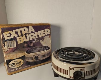 Munsey Extra Burner Model FB-1 Vintage 1100W Electric Hot Plate Single Burner
