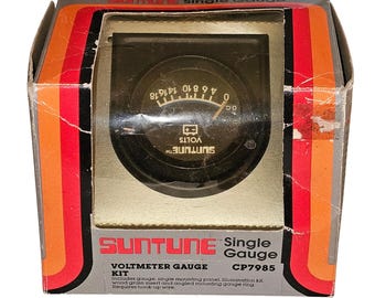 Zestaw woltomierza jednowskaźnikowego Suntune NOS 1981 CP7985 12 V Sun Electric Corp Analog