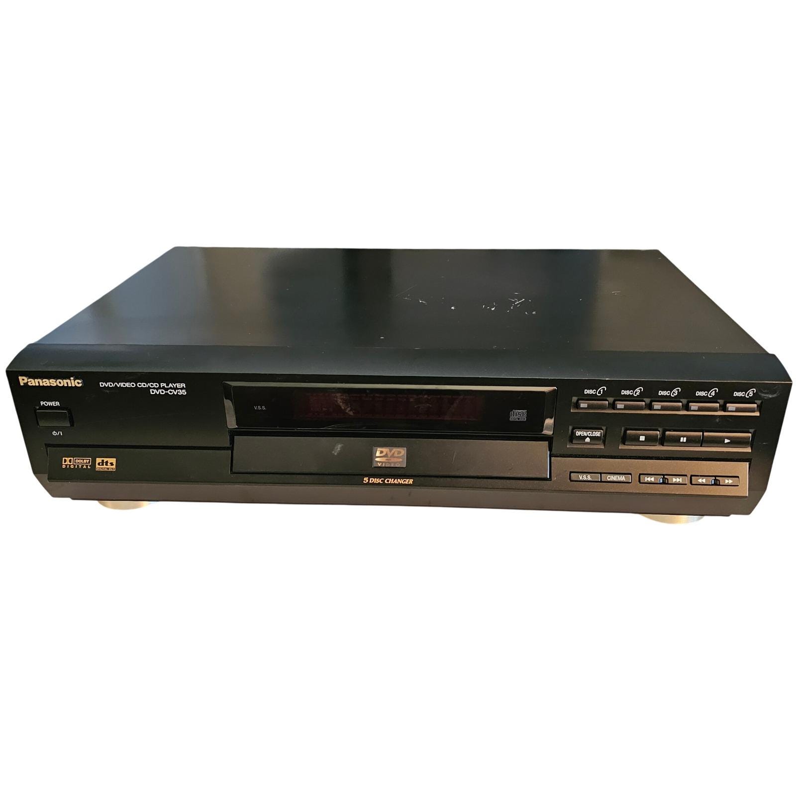 Panasonic DVD-CV35 5-disc DVD CD Changer Player Black Vintage 2000