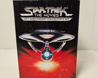 Star Trek The Movies 25th Anniversary Collector's Set 5 VHS Box Set 1991 Vintage