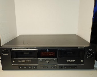 JVC TD-W75 Stereo Double Cassette Deck Dolby B-C NR Full Logic Control Black