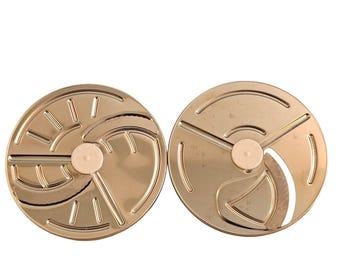 Zestaw tarcz do robota kuchennego Cuisinart DLC-7 S-1-MM do szatkowania i S-2-MM do krojenia na plasterki o grubości 2 mm