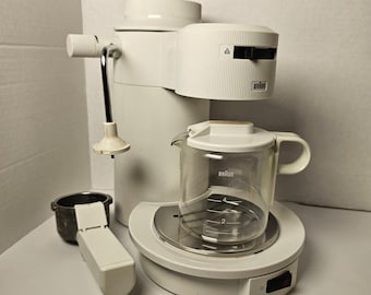 MCM Braun Espresso Master Type 3062 White Coffee Maker Dieter Rams Design Italy