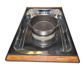 Vintage Toastmaster Snack Center Chip & Dip Hot Plate Wood Grain 430W MCM