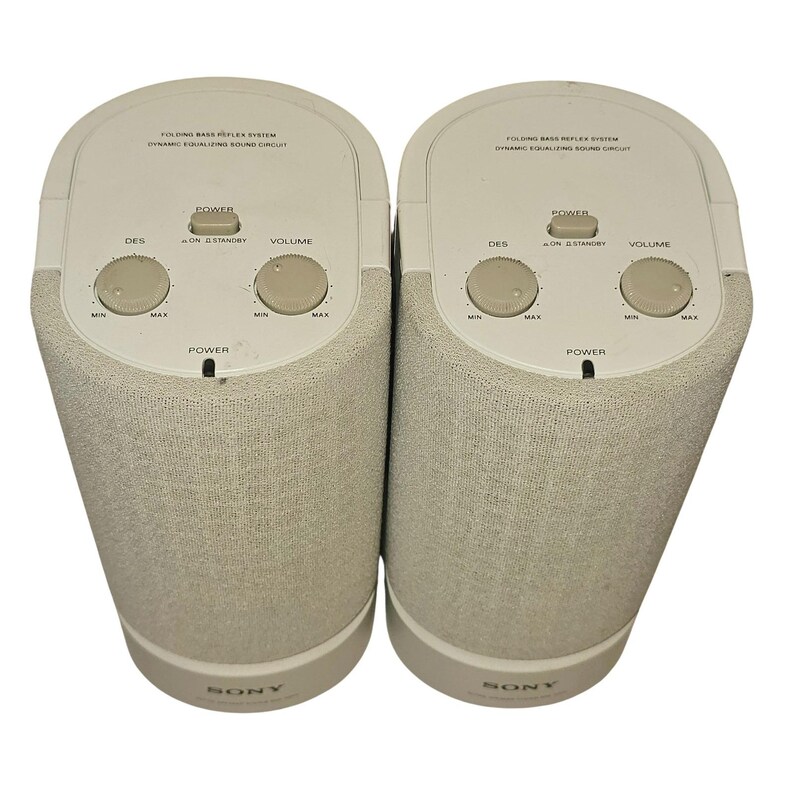 Sony SRS-88PC Active Speaker System Pair Folding Bass Reflex Made in Japan image 9