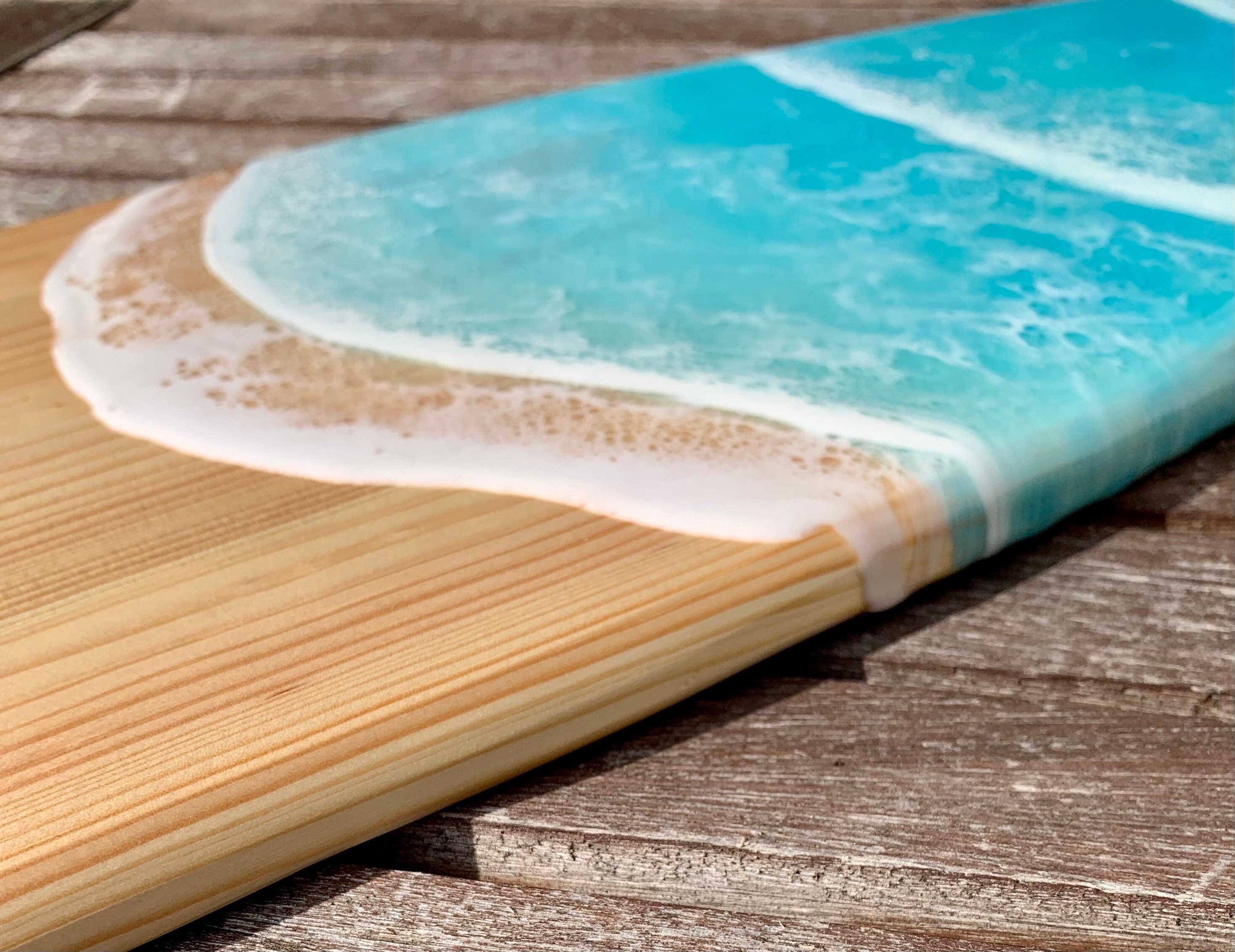 Surfbrett Epoxidharz Tisch Marine Deko Holz Surfboard Ozean Etsy.de