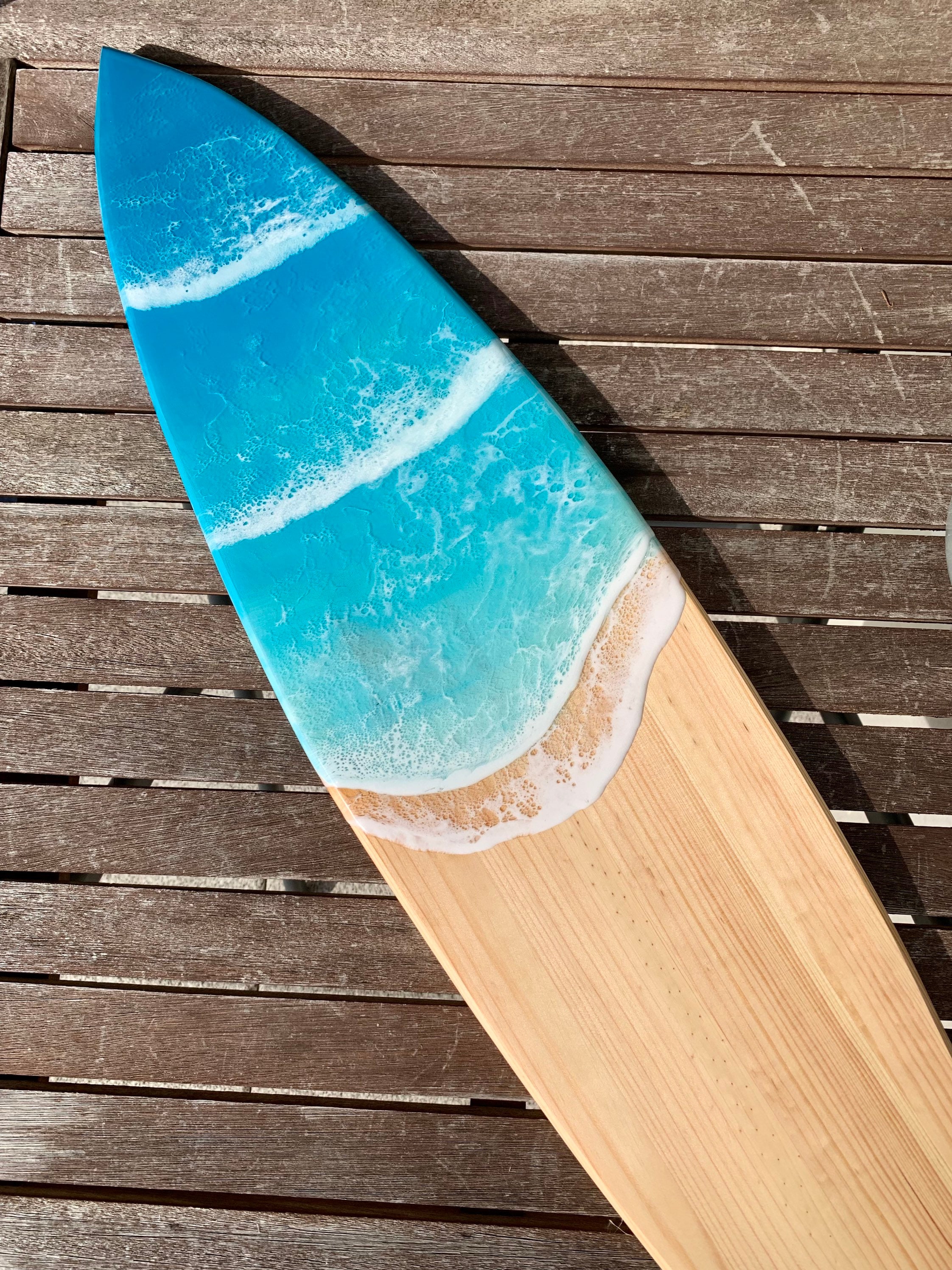 Surfbrett Epoxidharz Tisch Marine Deko Holz Surfboard Ozean Etsy.de