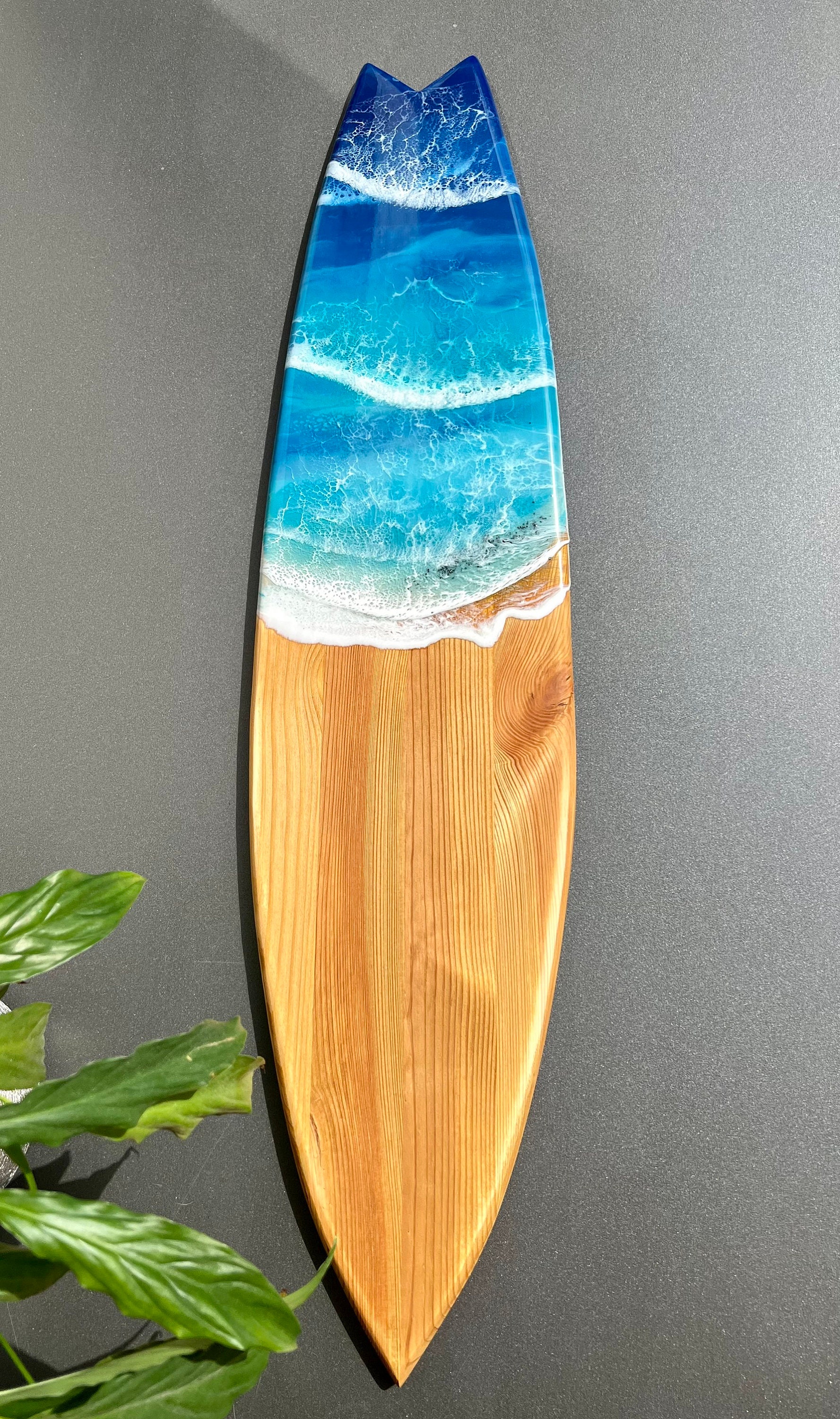 Surfbrett Epoxidharz Tisch, Marine Deko, Holz Surfboard, Ozean Kunst