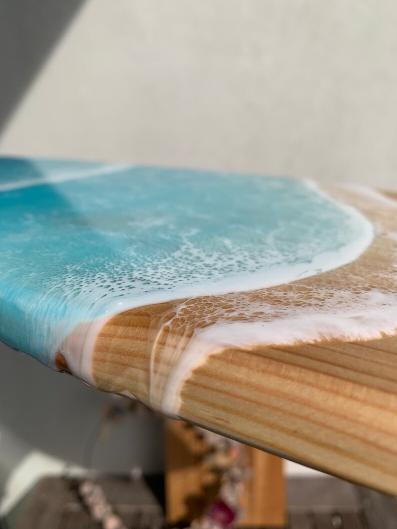 Surfbrett Epoxidharz Tisch Marine Deko Holz Surfboard Ozean Etsy.de