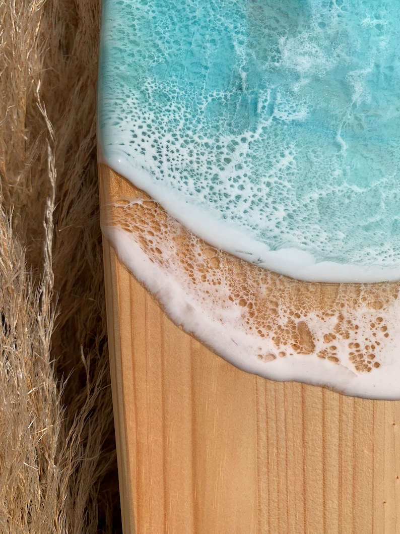 Surfbrett Epoxidharz Tisch Marine Deko Holz Surfboard Ozean Etsy.de