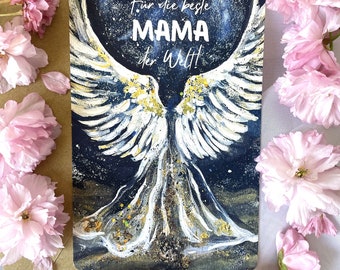 Beste Mama Karte mit Schutzengel und Umschlag 10x15cm | Engel Geschenk zum Muttertag | Geburtstag | werdende Mütter | Schutzengel Geschenk