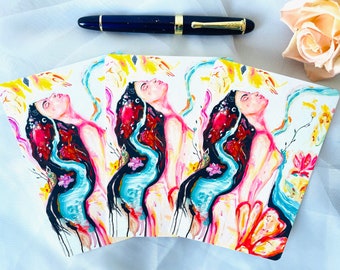 Art postcards set of 3 10x15 | Greeting cards | Postcard set | Postcard images | Postcard motifs | Watercolor Cards | Art print cards