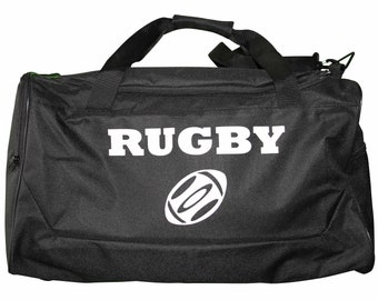 Sac de sport marquage RUGBY - 46 L - noir