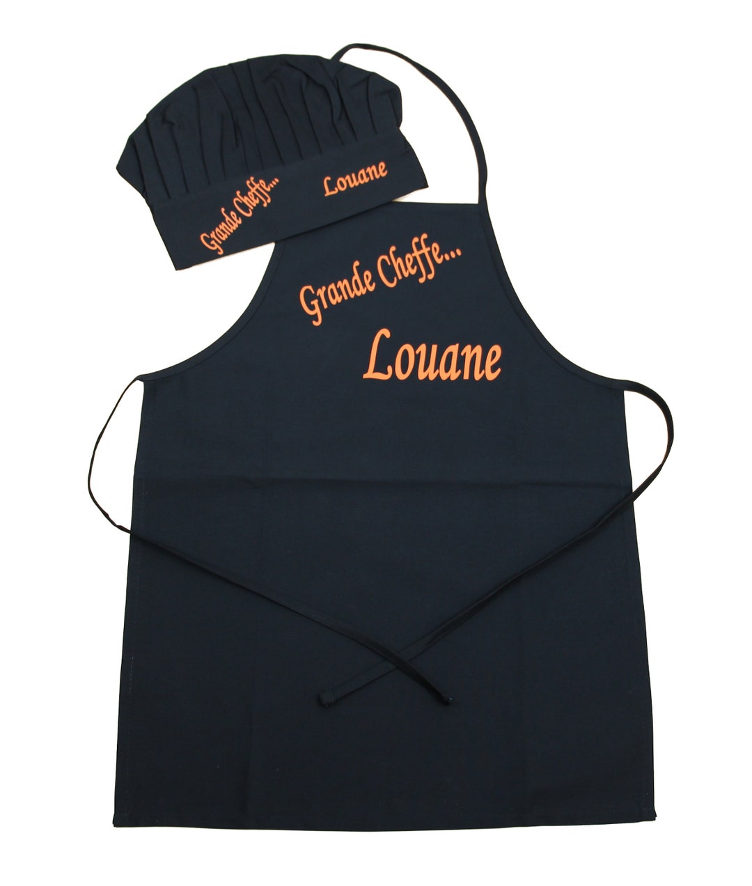 Kit tablier et toque enfant - personnalisé avec prénom ou texte de ...