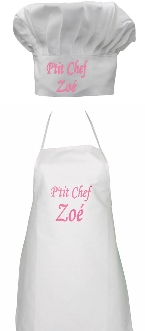 THE APRONPLACE Delantal de chef personalizado con cualquier nombre para niños, regular Añade tu propio nombre para niños, cocina, horneado
