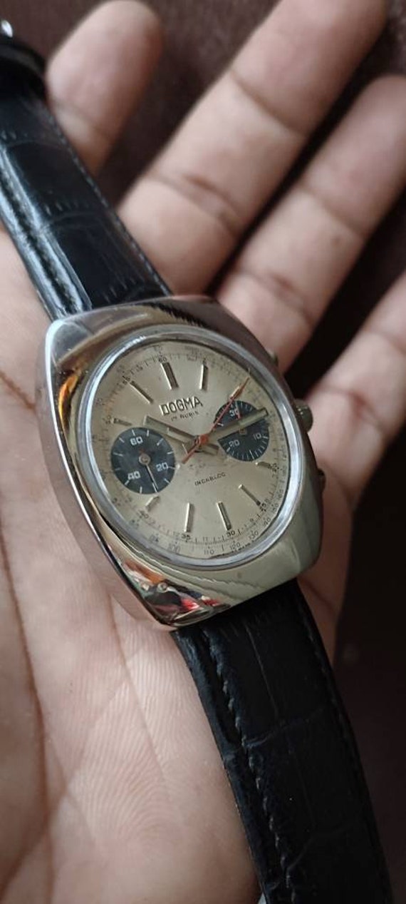 VINTAGE VALJOUX 7733 Chronograph Dial Signed La Cloche 30mm £52.76