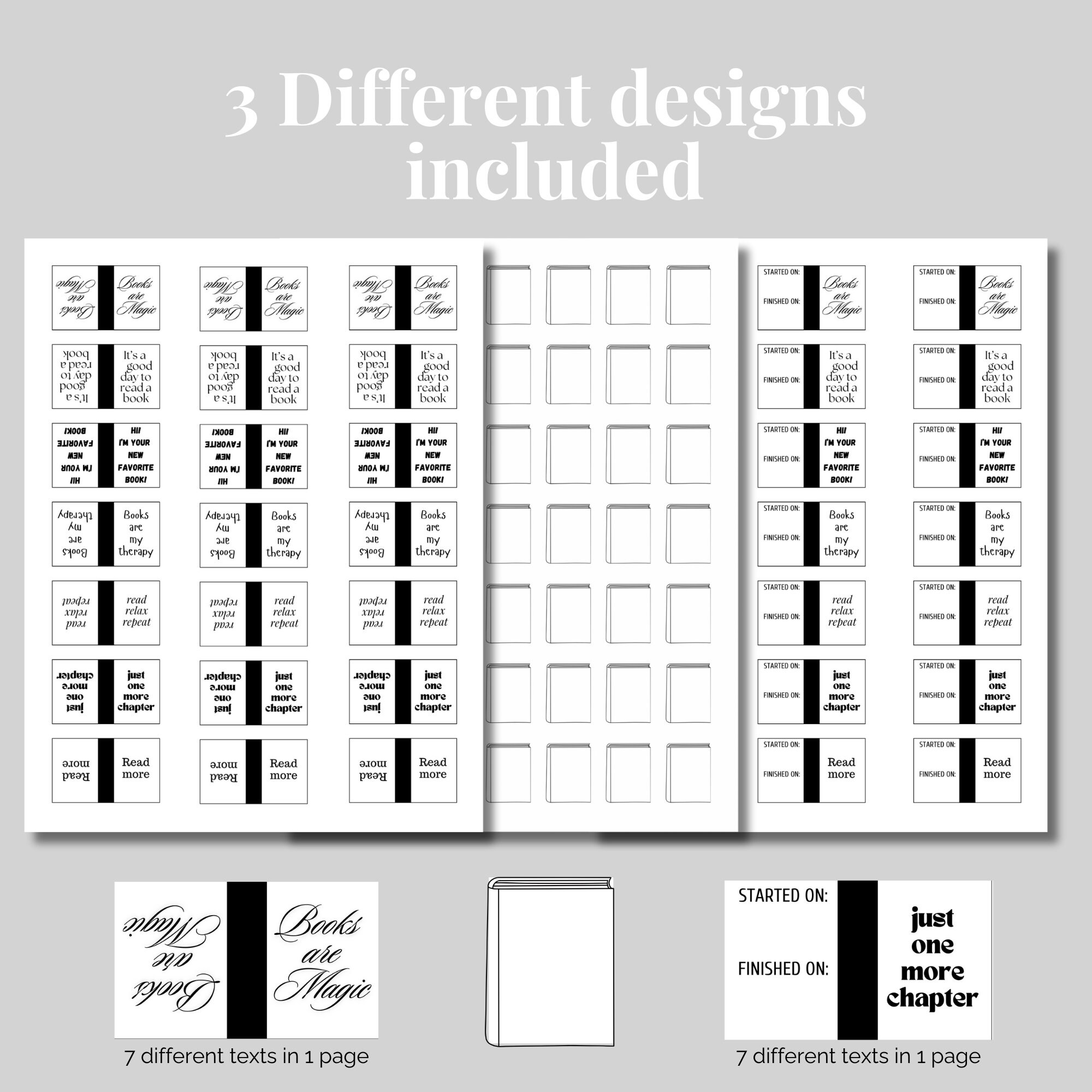 Book Club Next Read Printable Mini Books Template, TBR List Reading ...