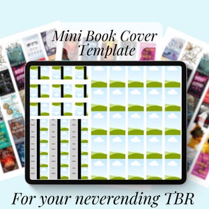 Modèle personnalisable sur toile de mini-livres pour bocal TBR Mini-livres défi de lecture de tas TBR modèle d'artisanat livresque lecteurs amateurs de livres cadeau bricolage