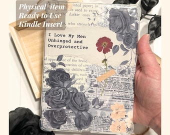 Dark Romance Kindle Insert Spicy Book Readers Ereader Insert Dark Floral Aesthetic Kindle Decor Gift for Reader Gift for Book Club
