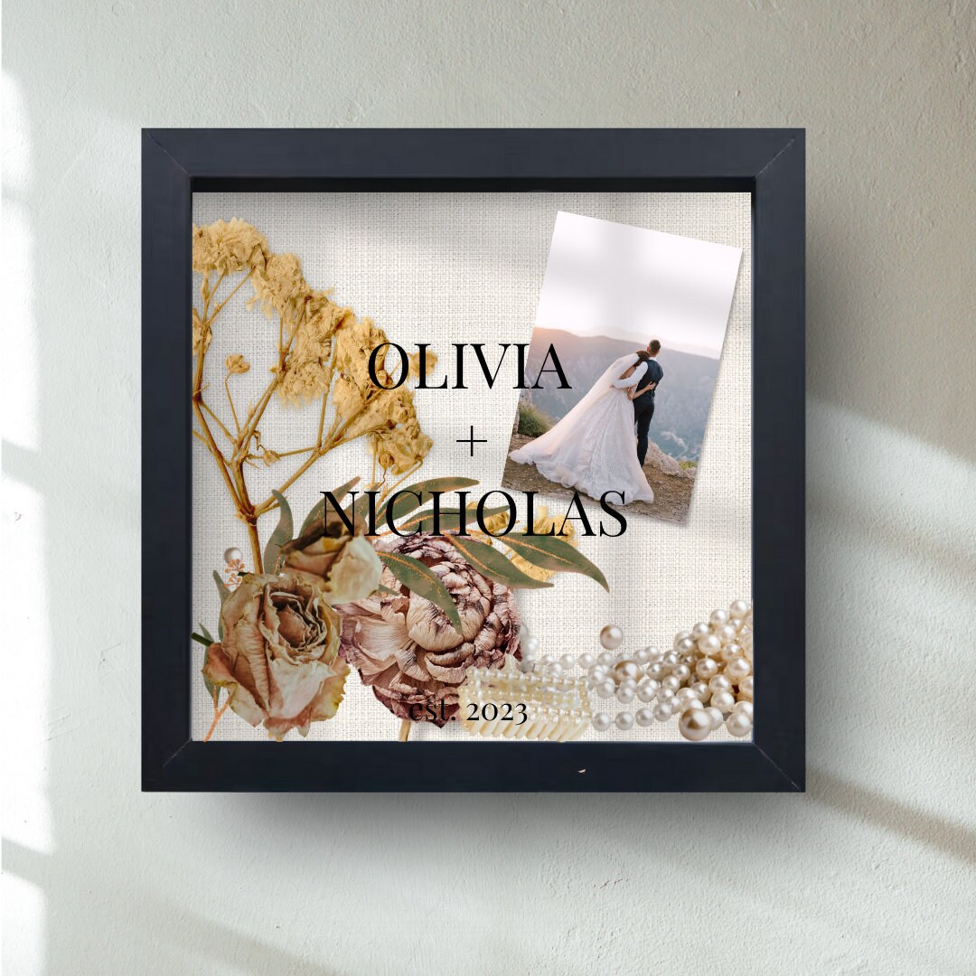 Personalized Display Case Anniversary Shadowbox Frame Etsy