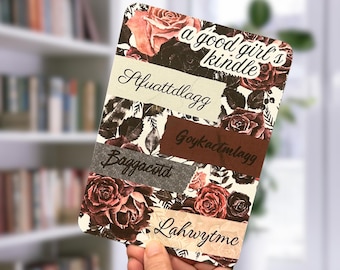 Printable STFUATTDLAGG Dark Romance Kindle Insert for Clear Case Kindle Case Insert EReader Accessory Clear Case Insert Dark Florals