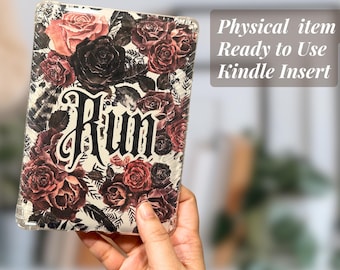 Physical Kindle Clear Case Insert Dark Romance Books Gift Spicy Smut Readers Ereader Insert Dark Floral Skull Aesthetic Gothic Dark Academia