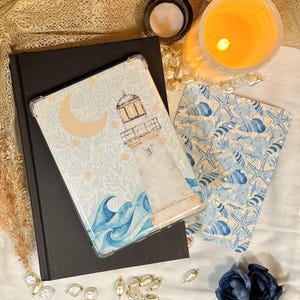 Ocean Themed Kindle Inserts for Clear Case Insert for Ereader Accessory Coastal Design Pastel Mermaid Insert Small Gift for Book Club