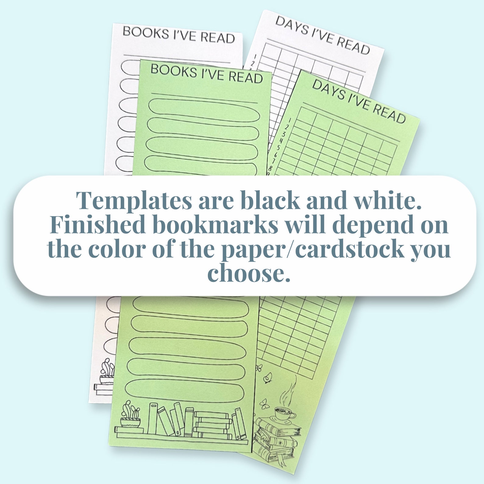Printable Bookmark Reading Log Reading Tracker Book Tracker Monthly ...