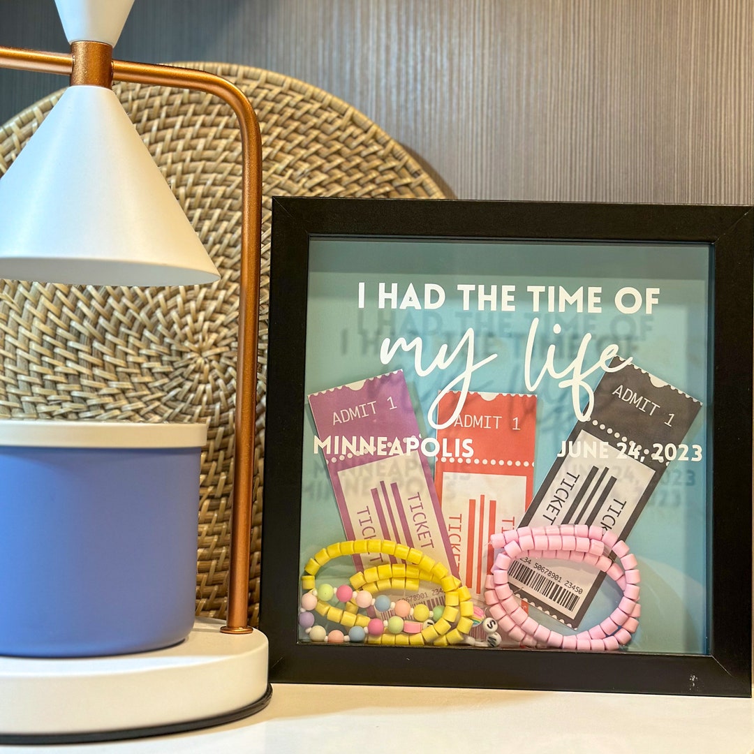 Custom Concert Ticket Shadow Box Frame, Personalized Music Memorabilia