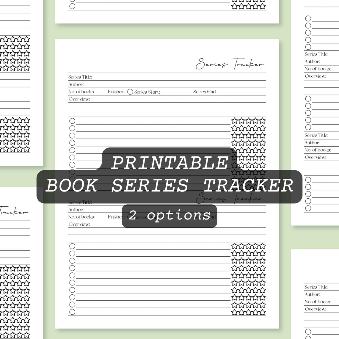 Book Series Tracker Printable Template for Reading Journal , A5 Reading ...