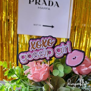 Szablon pliku SVG-Topper na tort-GOSSIP GIRL
