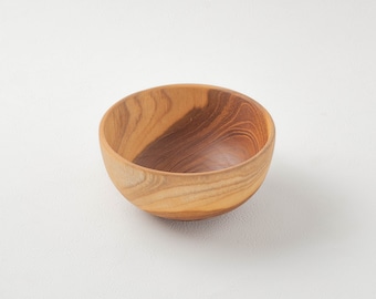 Eco Friendly Rural Artisan Teak Wooden Bowl | Handmade Salad Bowl | Handcraft Natural Vegan Bowl | Housewarming Gift Idea | Kids Wooden Bowl