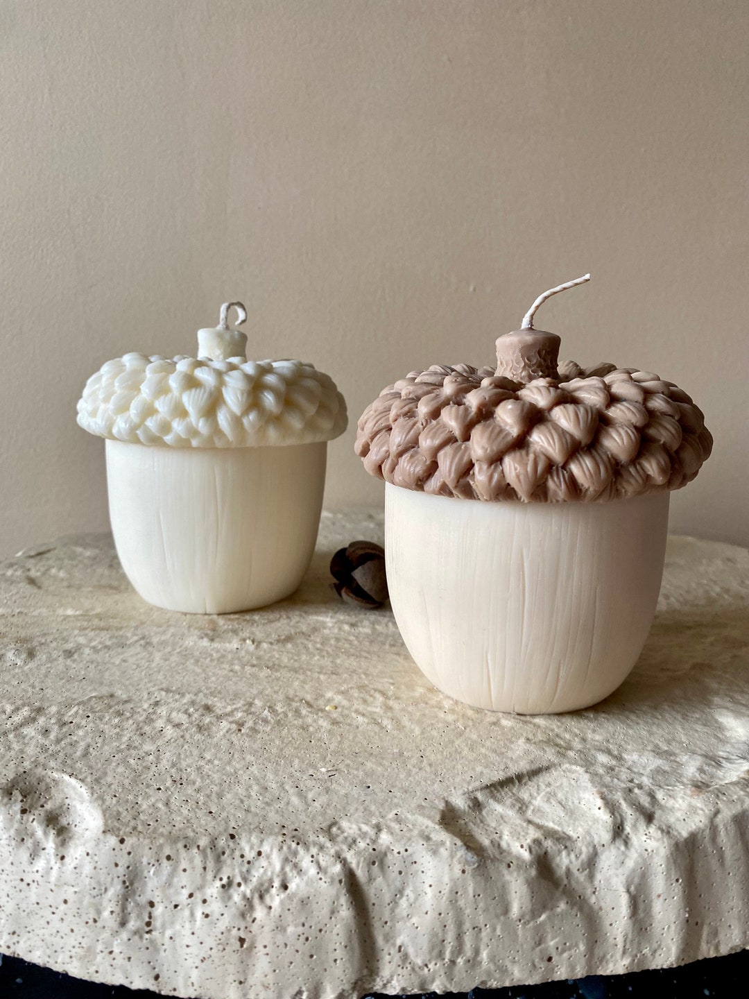 Autumn Acorn Candle Decorative Candle Etsy