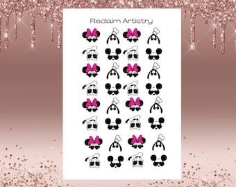 Mickey Minnie Donald nagelstickers