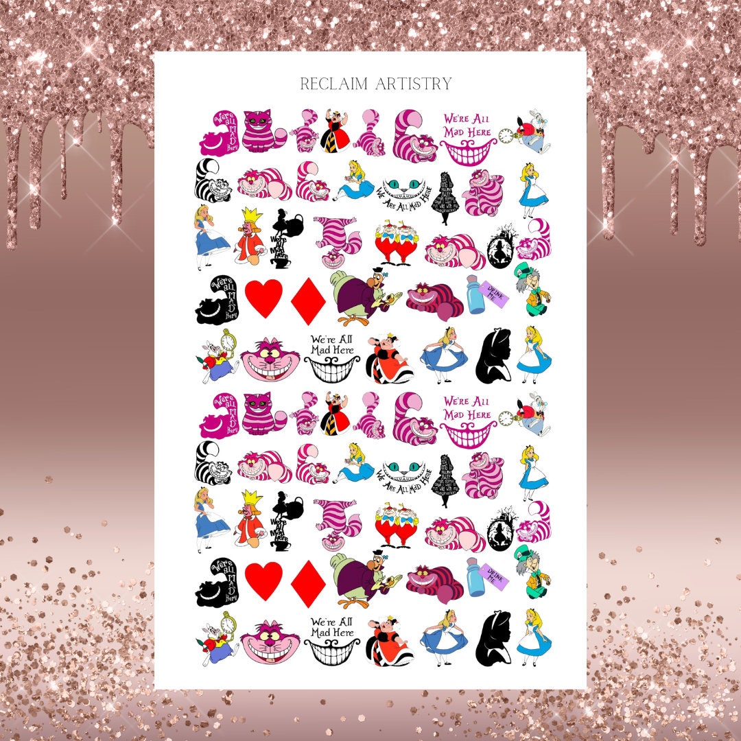 Alice in Wonderland Nail Art - Etsy