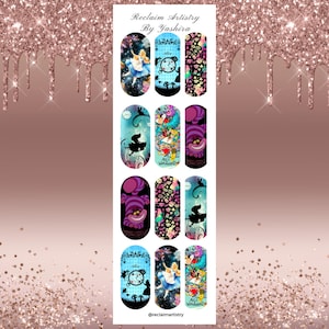 Alice in Wonderland Nail Art | Nail Water Decals | Nail Art | Nail Stickers | Nails