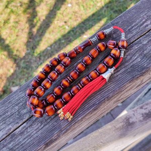 Różaniec Bakelitowy Begleri Design 11*13 mm - Ręcznie robiony Tasbih